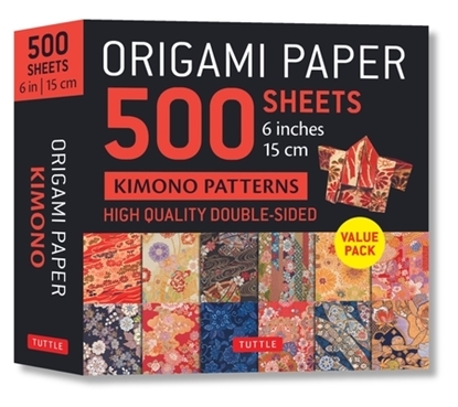 Afbeeldingen van Origami Paper 500 sheets Kimono Flowers 6" (15 cm)