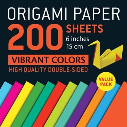 Afbeeldingen van Origami Paper 200 sheets Vibrant Colors 6" (15 cm)