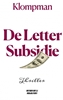Afbeelding van DE LETTER SUBSIDIE