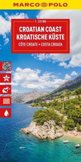 Afbeelding van Marco Polo Wegenkaart Marco Polo Wegenkaart Kroatische Kust, Istrië, Dalmatië