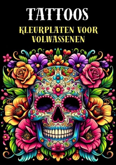 Afbeelding van Kleurplaat voor Volwassenen - Tattoos