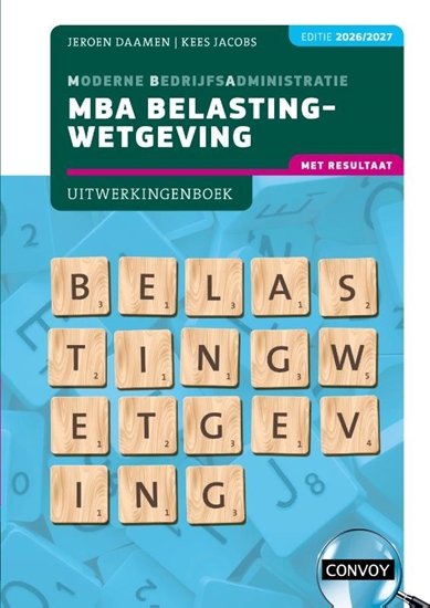 Afbeelding van MBA Belastingwetgeving met resultaat 2026/2027 Uitwerkingenboek