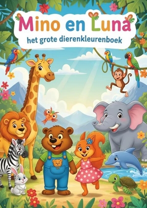 Afbeeldingen van Mino en Luna Het grote dierenkleurboek