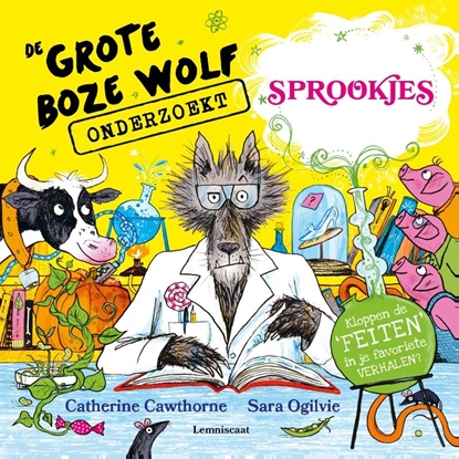 Afbeeldingen van De Grote Boze Wolf onderzoekt sprookjes