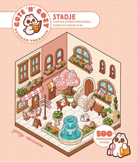 Afbeelding van Cute 'n' Cozy Sticker Therapie: Stadje