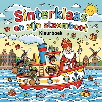 Afbeeldingen van Sinterklaas en zijn stoomboot