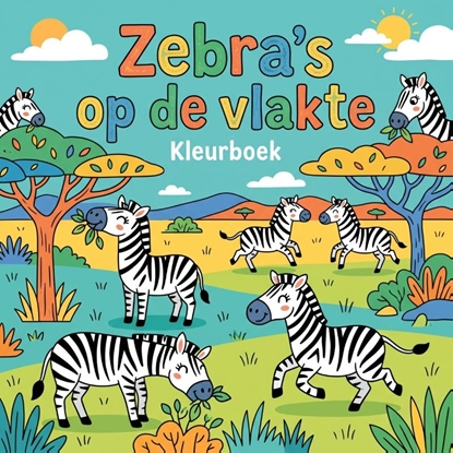 Afbeeldingen van Zebra's op de vlakte