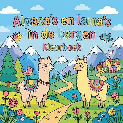 Afbeeldingen van Alpaca's en lama's in de bergen
