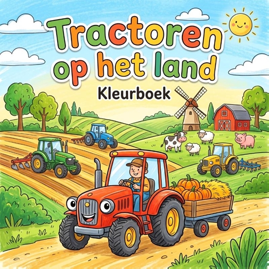 Afbeelding van Tractoren op het land
