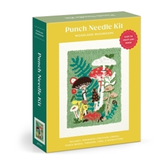Afbeelding van Woodland Mushrooms Punch Needle Kit