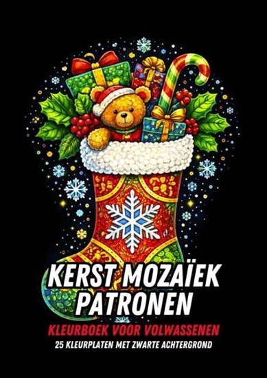 Afbeelding van Kerst Mozaïek Patronen - Kleurboek voor Volwassenen