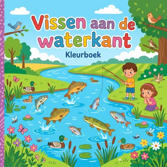 Afbeelding van Vissen aan de waterkant