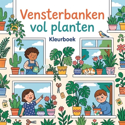 Afbeeldingen van Vensterbanken vol planten