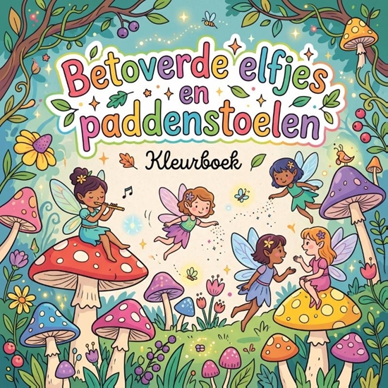 Afbeelding van Betoverde elfjes en paddenstoelen