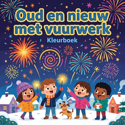 Afbeeldingen van Oud en nieuw met vuurwerk