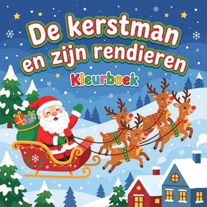 Afbeeldingen van De kerstman en zijn rendieren