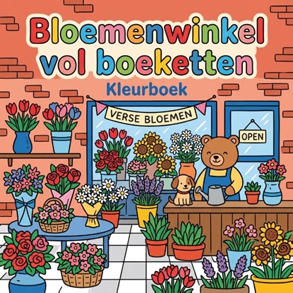 Afbeeldingen van Bloemenwinkel vol boeketten