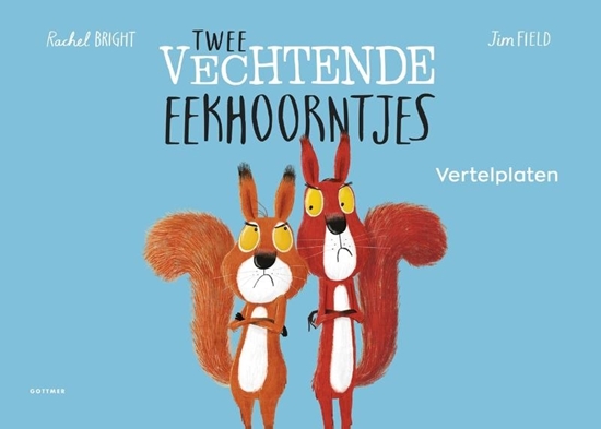 Afbeelding van Vertelplaten Twee vechtende eekhoorntjes