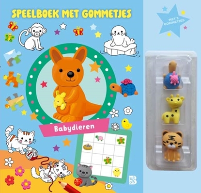 Afbeeldingen van Speelboek met gommetjes: Babydieren