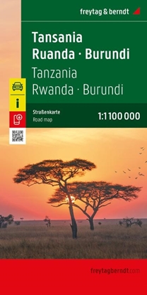 Afbeeldingen van F&B Wegenkaarten F&B Wegenkaart Tanzania, Ruanda, Burundi
