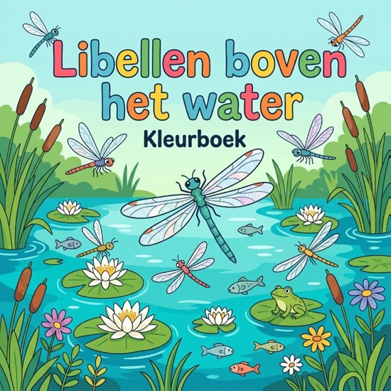 Afbeelding van Libellen boven het water