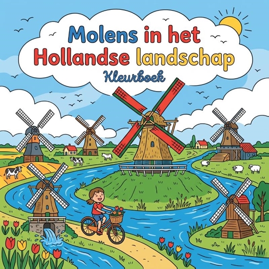 Afbeelding van Molens in het Hollandse landschap