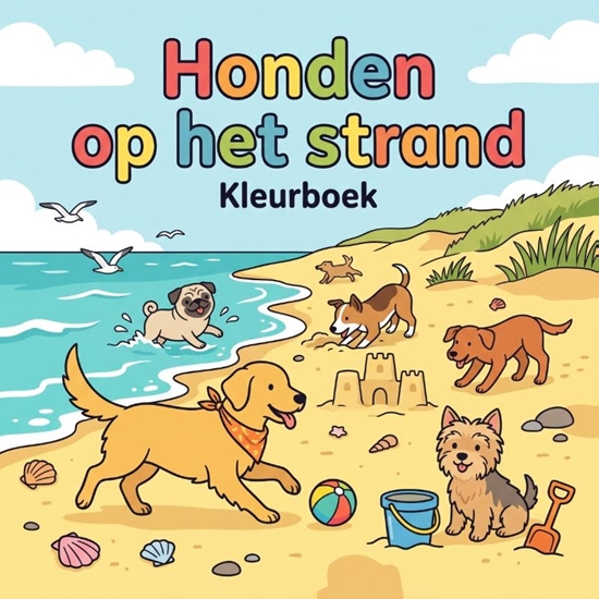 Afbeelding van Honden op het strand