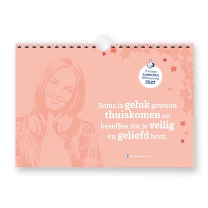 Afbeeldingen van Familieplanner positieve spreuken 2027