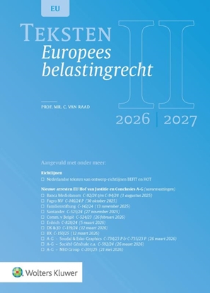 Afbeeldingen van Teksten Europees belastingrecht 2026/2027
